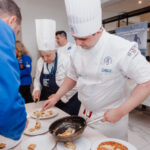 Masterclass Frico Friulano with ancient grain polenta wafer, lady chef Marinella Ferigo and chefs Luca Gioiello and Andrea Basilico-4